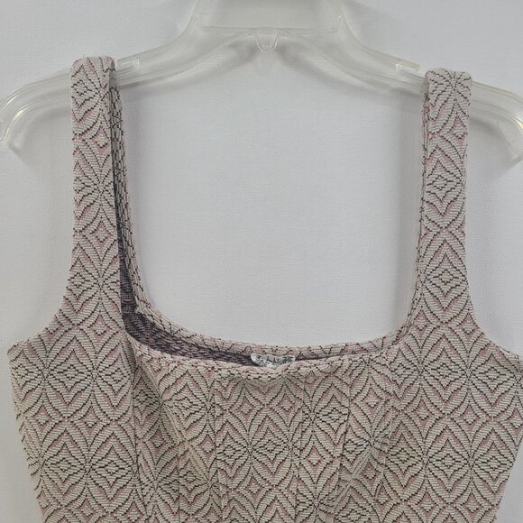 Free People Intimately Women's Tank Top Cropped  Tan Size M Knit Strech - Picture 3 of 7